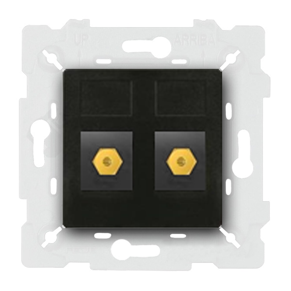  Розетка аудио / видео RCA Fede Vintage Porcelain Черный (в сборе)